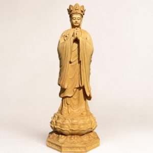Vairocana Buddha Wood Statue, approved hero product view.