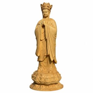Vairocana Buddha Wood Statue, approved main product view.