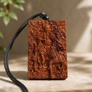 Leizu Thunder Deity Wood Pendant, approved hero product view.