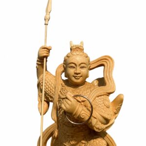 Nezha on Dragon Wood Statue, approved main product view.