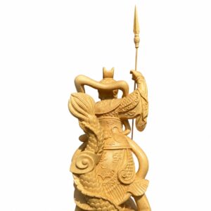 Nezha on Dragon Wood Statue, approved main product view.