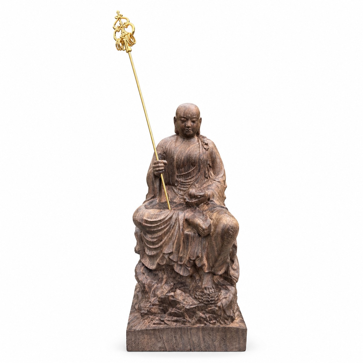 Ksitigarbha Wood Statue, approved main product view.