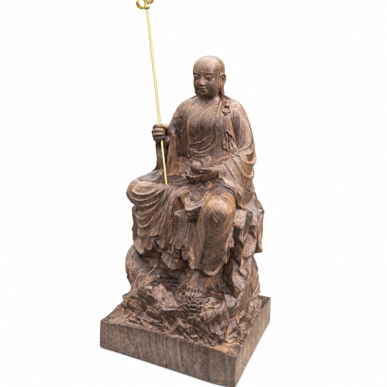 Ksitigarbha Wood Statue, approved main product view.