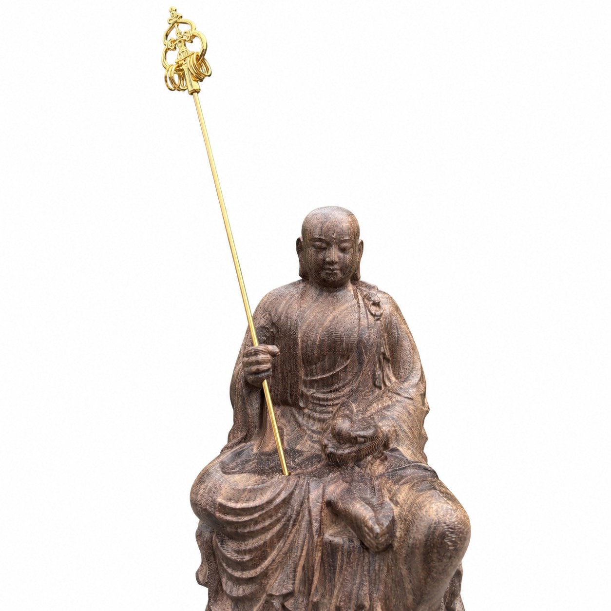 Ksitigarbha Wood Statue, approved main product view.