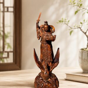 Jiutian Xuannu Wood Statue, approved hero product view.