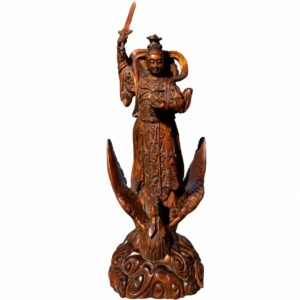 Jiutian Xuannu Wood Statue, approved main product view.