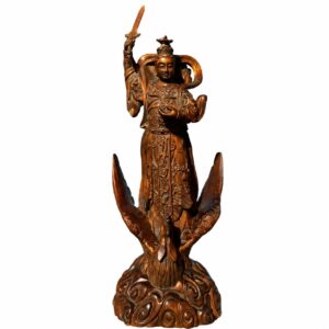 Jiutian Xuannu Wood Statue, approved main product view.