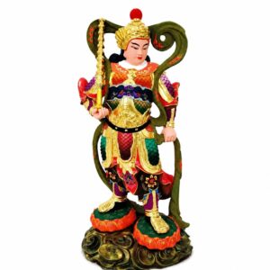 Weituo and Guan Gong Wood Statues — Single or Pair, approved variant product view.