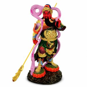 Weituo and Guan Gong Wood Statues — Single or Pair, approved variant product view.