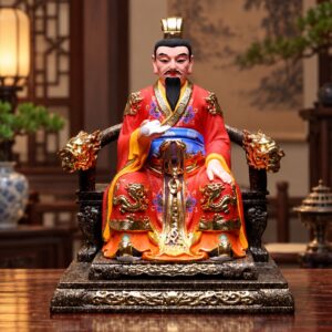 Bi Gan Wood Statue, approved scene product view.