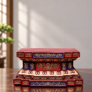 Lotus Wood Statue Base, approved hero product view.