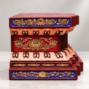 Lotus Wood Statue Base, approved scene product view.