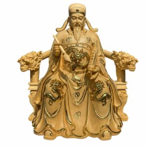 Wenchang Dijun Wood Statue, approved main product view.