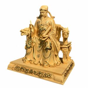 Wenchang Dijun Wood Statue, approved main product view.