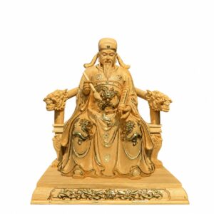 Wenchang Dijun Wood Statue, approved main product view.