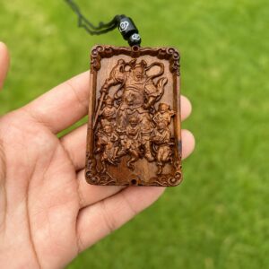 Zhong Kui Wood Pendant, approved hero product view.