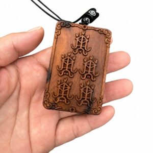 Zhong Kui Wood Pendant, approved main product view.