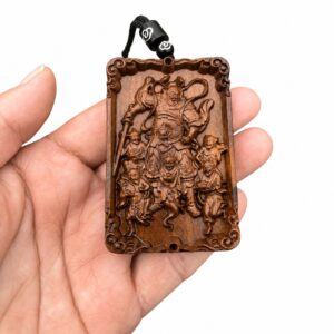 Zhong Kui Wood Pendant, approved main product view.