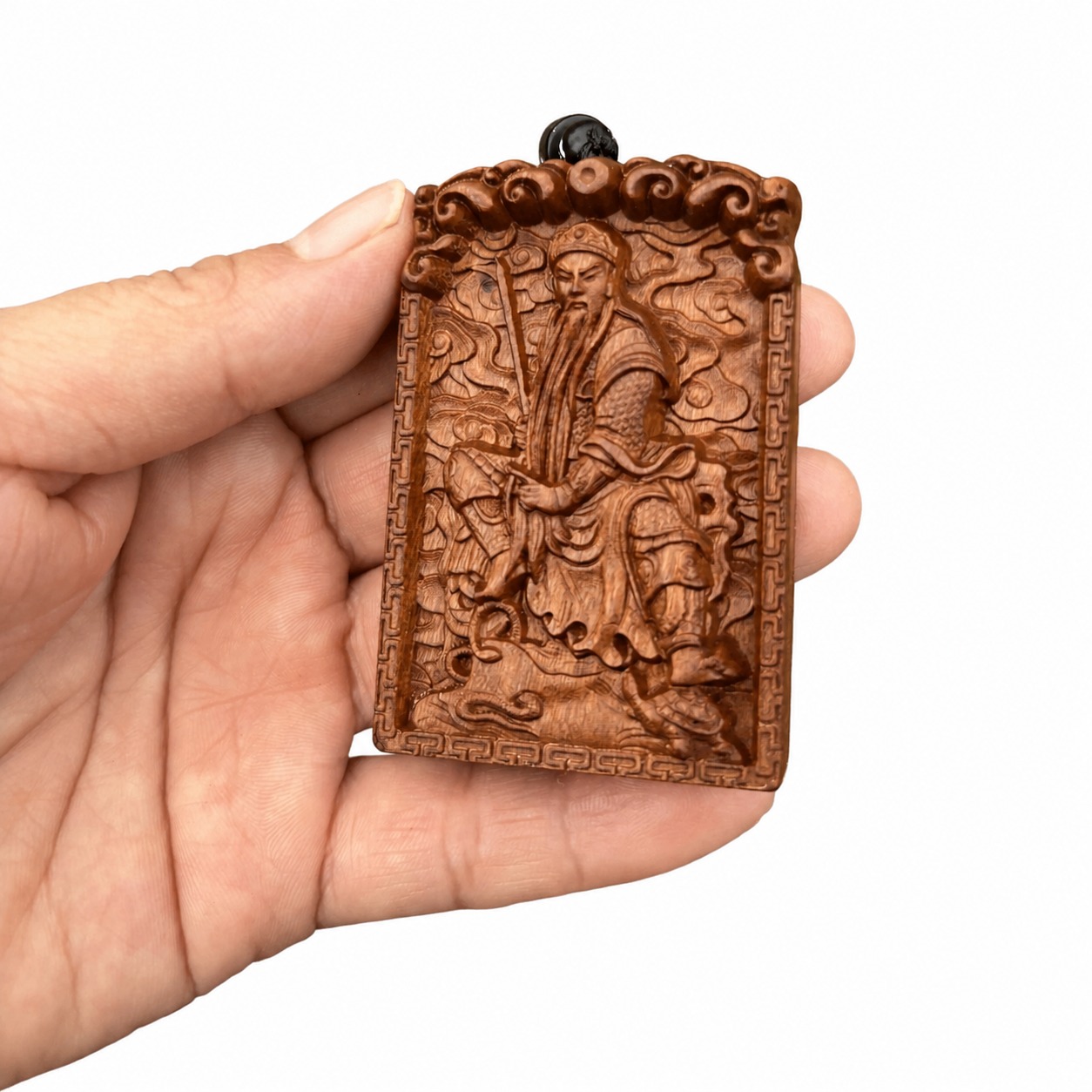 Zhenwu Emperor Wood Pendant, approved main product view.