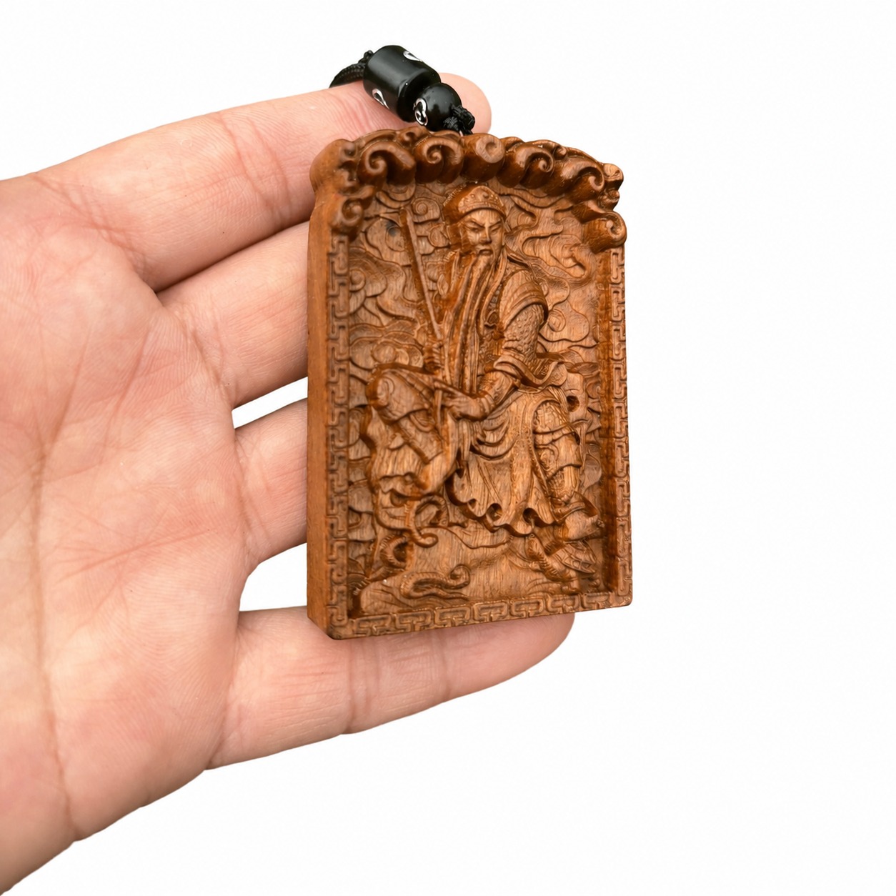 Zhenwu Emperor Wood Pendant, approved main product view.
