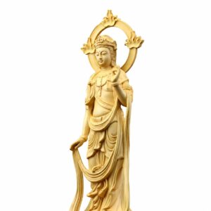Mahasthamaprapta Wood Statue, approved main product view.