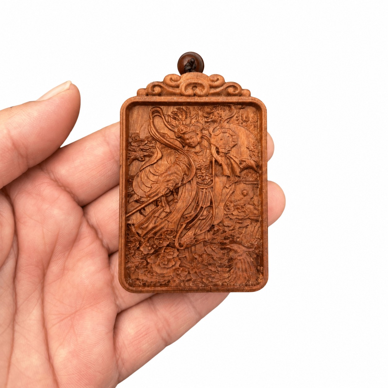 Jiutian Xuannu Wood Pendant, approved main product view.