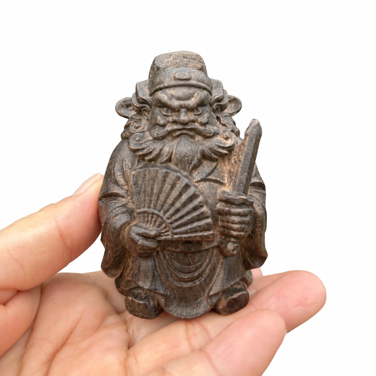 Zhong Kui Wood Figurine, approved main product view.