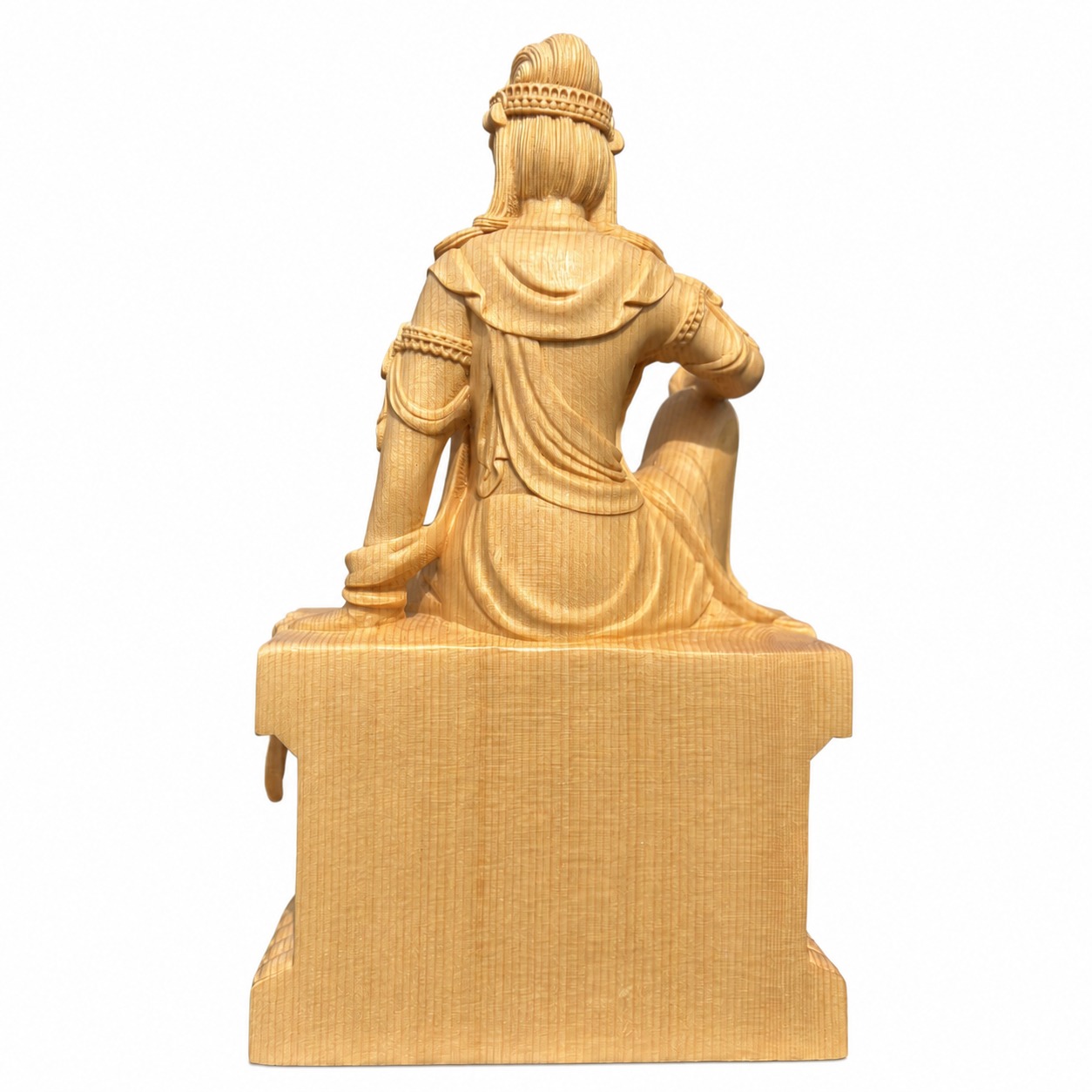 Water-Moon Guanyin Wood Statue, approved main product view.