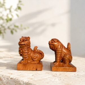 Hu Ye Tiger Deity Wood Figurine, approved hero product view.