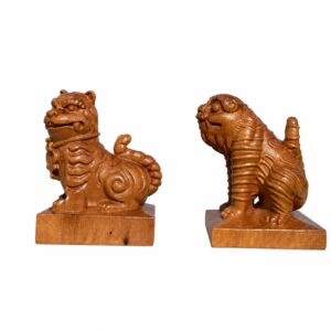 Hu Ye Tiger Deity Wood Figurine, approved main product view.