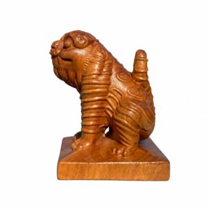 Hu Ye Tiger Deity Wood Figurine, approved main product view.