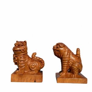 Hu Ye Tiger Deity Wood Figurine, approved main product view.