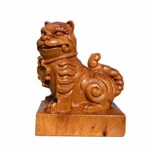 Hu Ye Tiger Deity Wood Figurine, approved main product view.