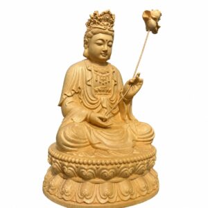 Mahasthamaprapta Wood Statue, approved main product view.