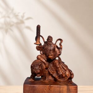 Zhao Gongming Wood Statue, approved hero product view.