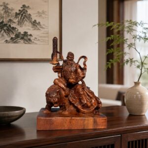 Zhao Gongming Wood Statue, approved scene product view.
