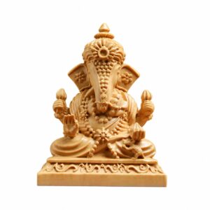 Elephant-Headed Deity Wood Figurine, approved main product view.