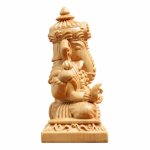 Elephant-Headed Deity Wood Figurine, approved main product view.