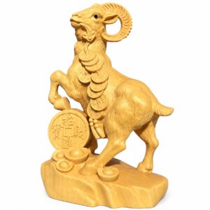 Ram Wood Figurine, approved variant product view.