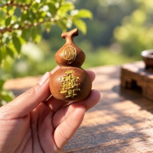 Gourd Wood Pendant, approved hero product view.