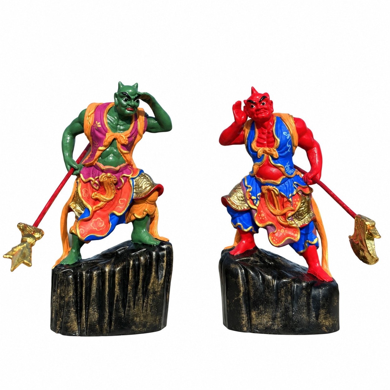 Mazu and Attendants Wood Statue Set, approved main product view.