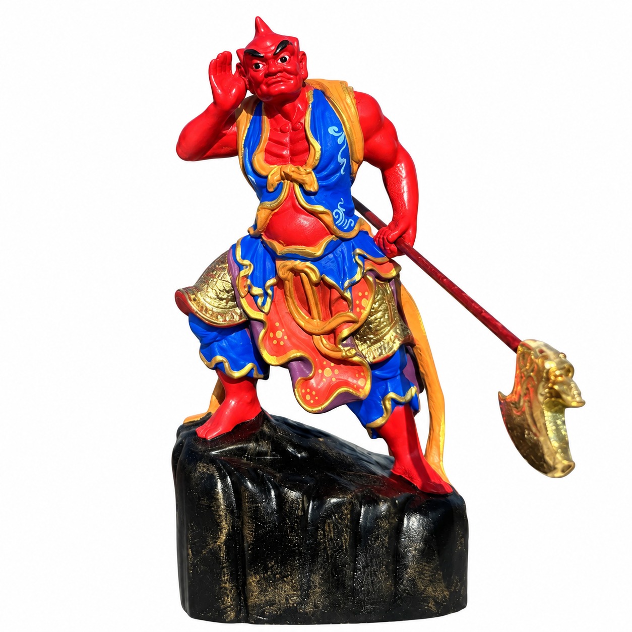 Mazu and Attendants Wood Statue Set, approved main product view.