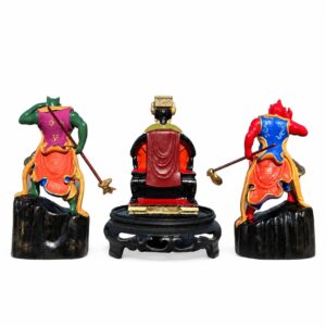 Mazu and Attendants Wood Statue Set, approved main product view.