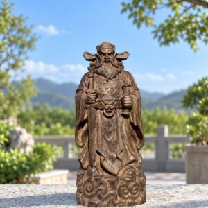 Zhong Kui Wood Statue, approved hero product view.