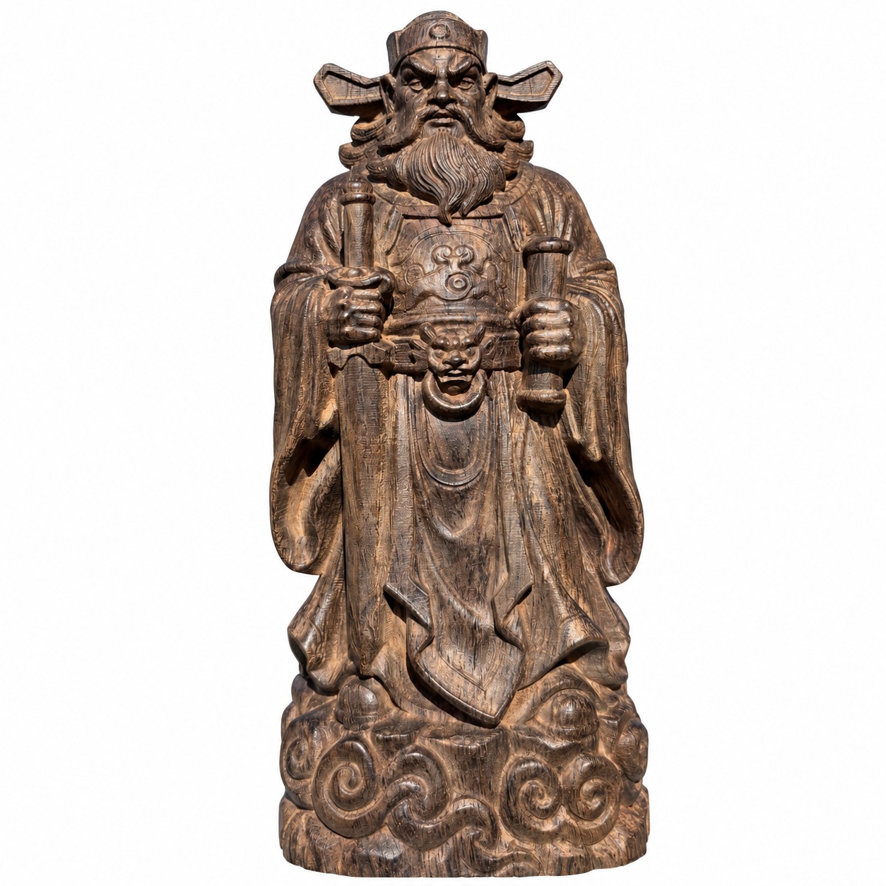 Zhong Kui Wood Statue, approved main product view.