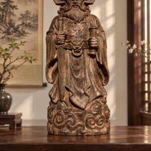 Zhong Kui Wood Statue, approved scene product view.