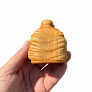 Laughing Buddha Wood Figurine, approved main product view.