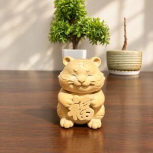 Hu Ye Tiger Deity Wood Figurine, approved hero product view.