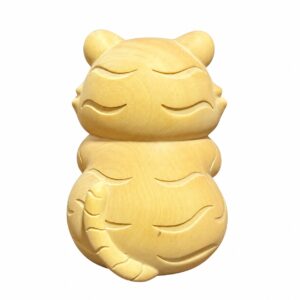 Hu Ye Tiger Deity Wood Figurine, approved main product view.