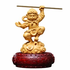 Sun Wukong Wood Statue, approved main product view.